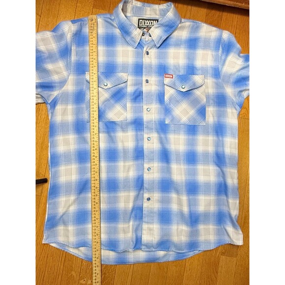 DIXXON The Pierside Flannel Men’s 2XL Blue Plaid Pre-Pleat Pearl Snap - Picture 10 of 10